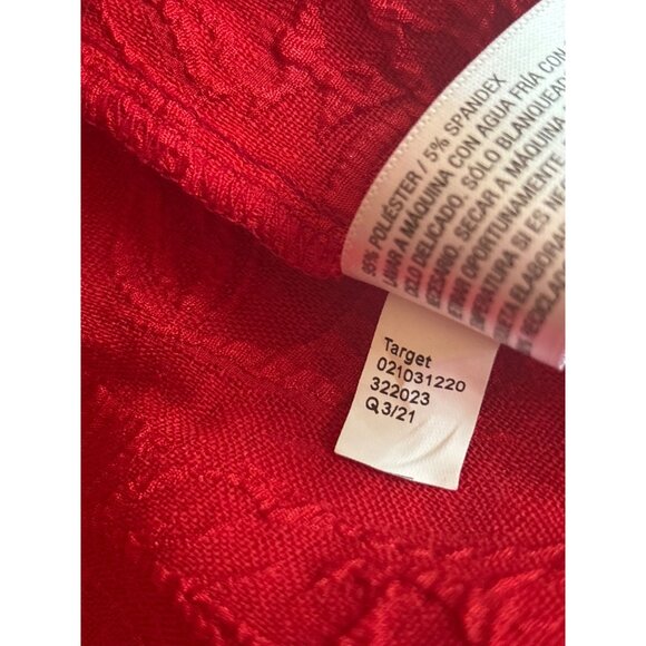 Women’s Plus Size Dress Red Layered Tiered 4X Ava & Viv 3/4 Sleeve Balloon VGC - Picture 13 of 13